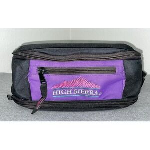High Sierra Vintage Color Block Waist Pouch Fanny Pack Purple‎